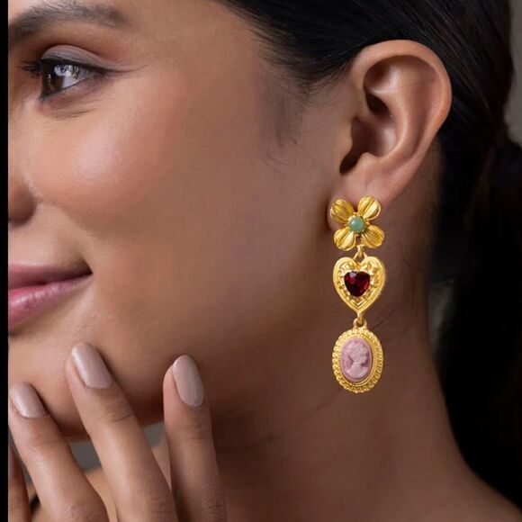 Vintage drop earrings N227 - Picture 1 of 4